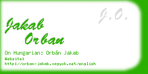 jakab orban business card
